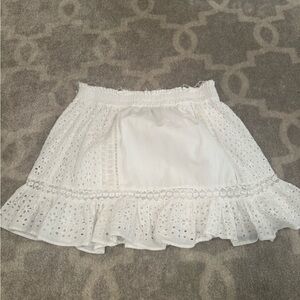 White mini LoveShackFancy’s skirt